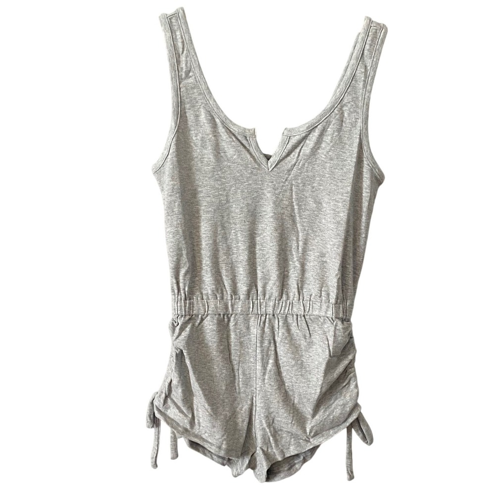 NIA Women Heather Gray Cinched Side Romper XS Casual‎ Summer Minimalist